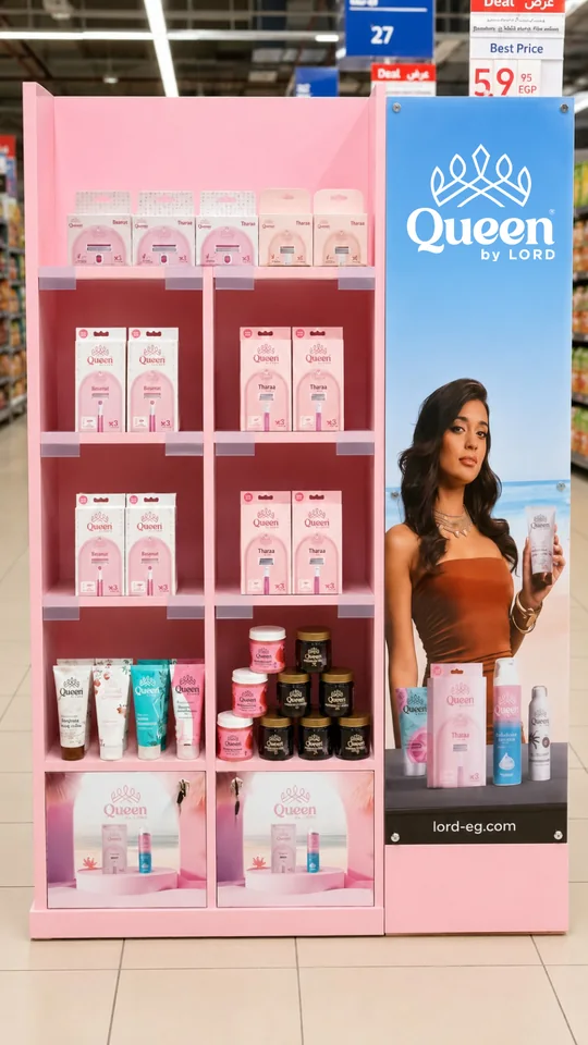 Queen floor display unit